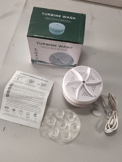 2-in-1 Mini Portable Turbine Washer/ غسالة توربينية صغيرة محمولة ٢ في ١