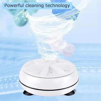 2-in-1 Mini Portable Turbine Washer/ غسالة توربينية صغيرة محمولة ٢ في ١