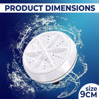 2-in-1 Mini Portable Turbine Washer/ غسالة توربينية صغيرة محمولة ٢ في ١