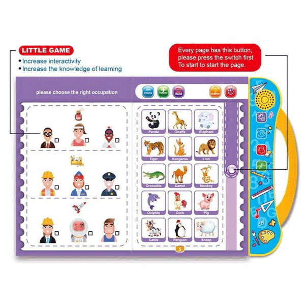 Smart Kids' Interactive Talking & Learning english Book (Mobile-Free Learning)