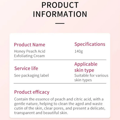 BIOAQUA Peach Extract Fruit Acid Exfoliating Face Gel Cream