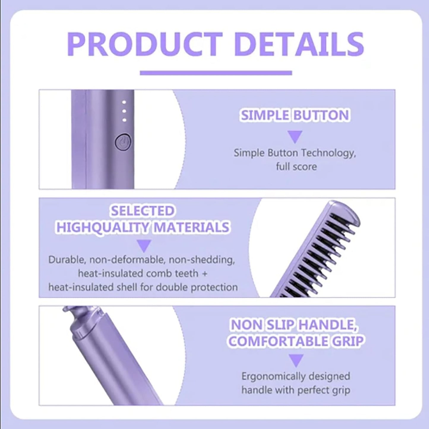 Premium Cordless Portable Hair Straightener | مكواة شعر لاسلكية ومحمولة عالية الجودة