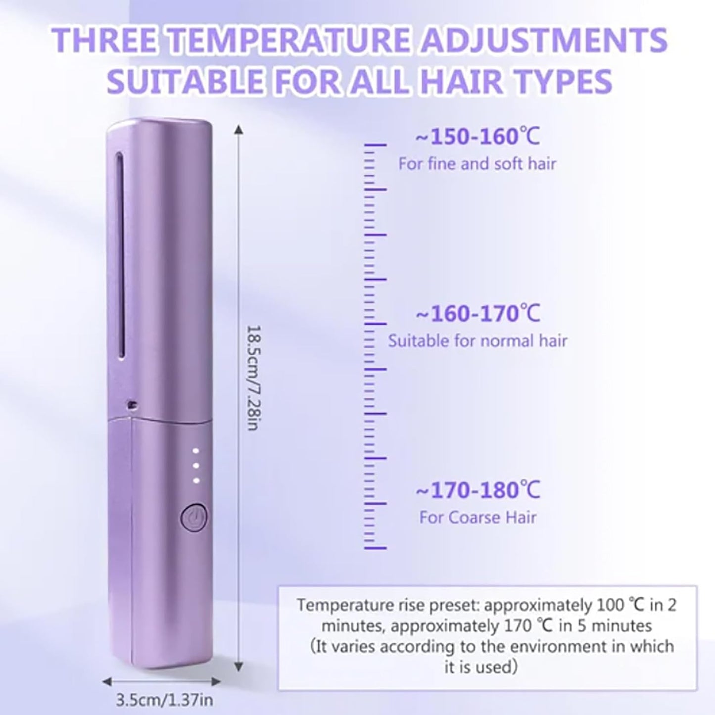 Premium Cordless Portable Hair Straightener | مكواة شعر لاسلكية ومحمولة عالية الجودة